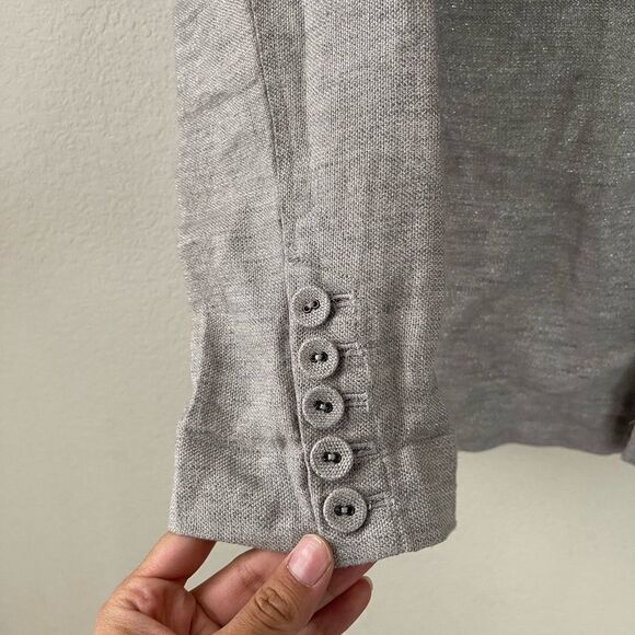 Eileen fisher linen metallic silver blazer - Picture 4 of 9